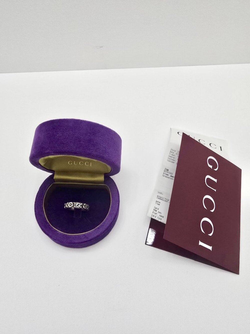 Gucci Interlocking G Flower Band Ring Size 7 - Picture 8 of 8